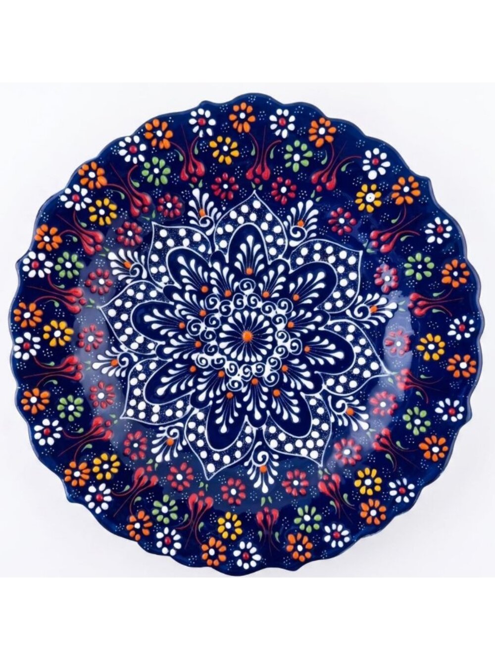Handmade Turkish Decorative Ceramic Plate 9.85" Wall Art for Home & Office Decor